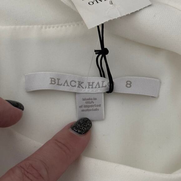 Black Halo Porcelain Juma Suit Top Only Sleeveless Cropped Mock Neck (8) - Picture 15 of 16